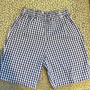 Bella Bliss Boys Blue Navy Gingham Shorts